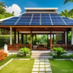기후 변화와 글로벌 경제 - **Prompt 1: Modern Thai Home with Solar Rooftop**
    "A vibrant, sunny daytime scene of a modern, t...